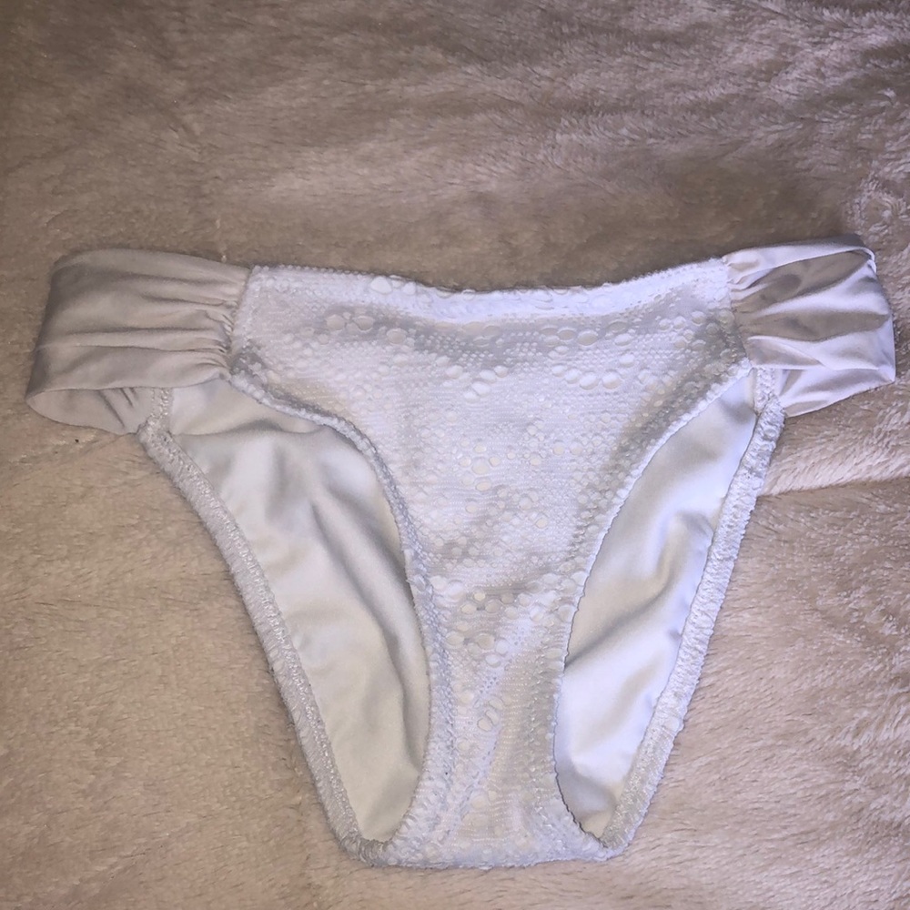 Medium White Lace Bikini Bottom